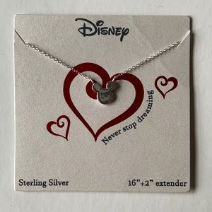 Small Silver Mickey Mouse Necklace